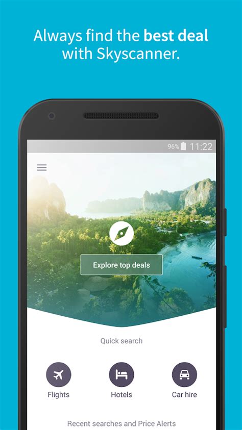 Skyscanner Cheap Flights , Hotel and Care Hire Booking app.